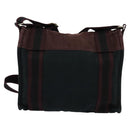 HERMES Fourre Tout Bassas PM Shoulder Bag Canvas Bordeaux Auth bs25851-2
