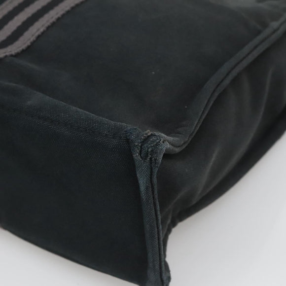 HERMES Fourre Tout MM Hand Bag Canvas Black Auth bs25852