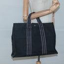 HERMES Fourre Tout MM Hand Bag Canvas Black Auth bs25852-19