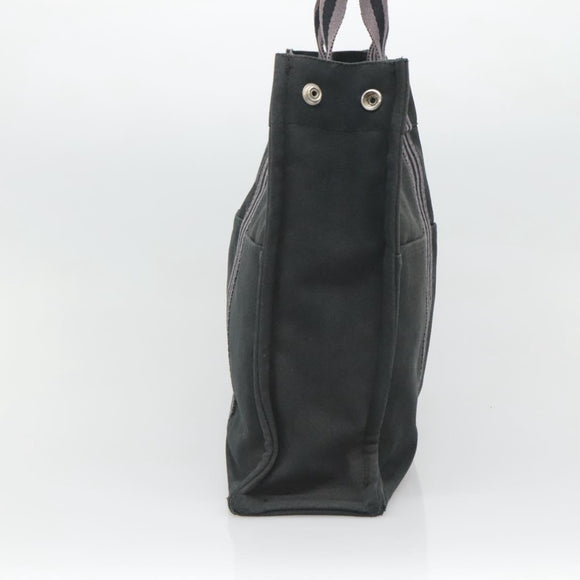 HERMES Fourre Tout MM Hand Bag Canvas Black Auth bs25852