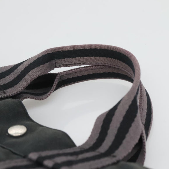 HERMES Fourre Tout MM Hand Bag Canvas Black Auth bs25852