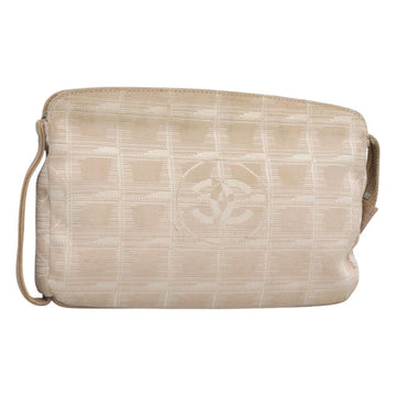 CHANEL New Travel line Pouch Nylon Pink CC Auth bs25855