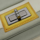 CHANEL Chain Shoulder Bag Nylon Gray CC Auth bs25857-17