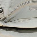 CHANEL Chain Shoulder Bag Nylon Gray CC Auth bs25857-20