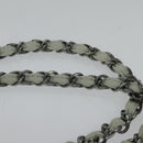 CHANEL Chain Shoulder Bag Nylon Gray CC Auth bs25857-8