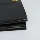 CHANEL Chain Hand Bag Leather Black Gold CC Auth bs25858-14