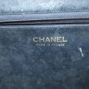 CHANEL Chain Hand Bag Leather Black Gold CC Auth bs25858-10