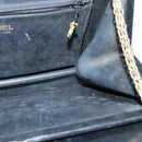 CHANEL Chain Hand Bag Leather Black Gold CC Auth bs25858-17