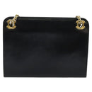 CHANEL Chain Hand Bag Leather Black Gold CC Auth bs25858-2