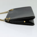 CHANEL Chain Hand Bag Leather Black Gold CC Auth bs25858-3