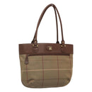 Burberrys Nova Check Shoulder Bag Canvas Beige Gold Auth bs25866-1