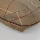 Burberrys Nova Check Shoulder Bag Canvas Beige Gold Auth bs25866-9