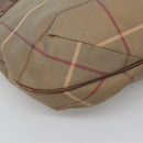 Burberrys Nova Check Shoulder Bag Canvas Beige Gold Auth bs25866-14