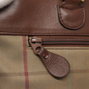 Burberrys Nova Check Shoulder Bag Canvas Beige Gold Auth bs25866-10