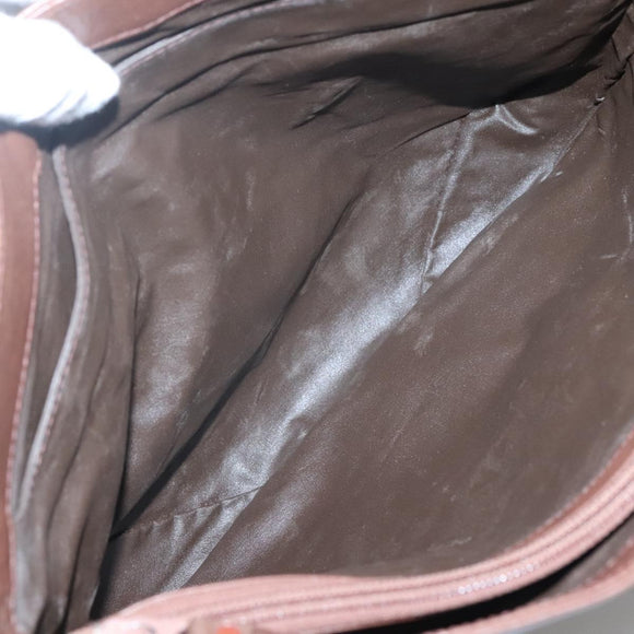 Burberrys Nova Check Shoulder Bag Canvas Beige Gold Auth bs25866