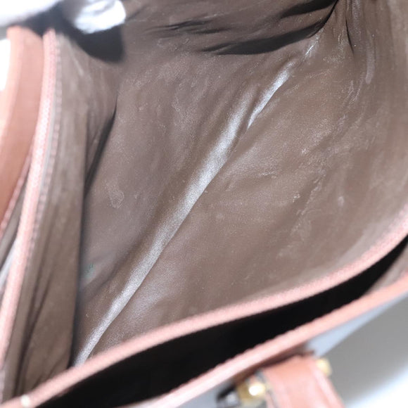 Burberrys Nova Check Shoulder Bag Canvas Beige Gold Auth bs25866