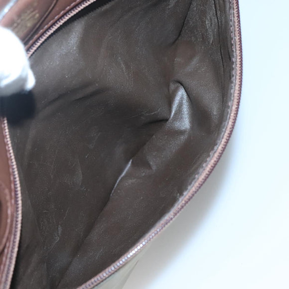 Burberrys Nova Check Shoulder Bag Canvas Beige Gold Auth bs25866