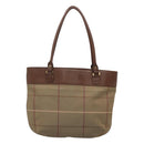 Burberrys Nova Check Shoulder Bag Canvas Beige Gold Auth bs25866-2