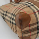 Burberrys Nova Check Shoulder Bag Canvas Beige Auth bs25867-14