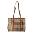 Burberrys Nova Check Shoulder Bag Canvas Beige Auth bs25867-2