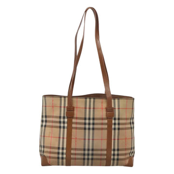 Burberrys Nova Check Shoulder Bag Canvas Beige Auth bs25867 - 0