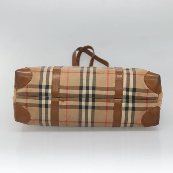 Burberrys Nova Check Shoulder Bag Canvas Beige Auth bs25867