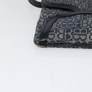 BALENCIAGA BB Shoulder Bag Canvas Navy Gold Auth bs25889-9