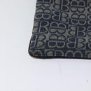 BALENCIAGA BB Shoulder Bag Canvas Navy Gold Auth bs25889-15