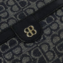 BALENCIAGA BB Shoulder Bag Canvas Navy Gold Auth bs25889-17