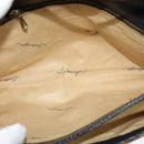 BALENCIAGA BB Shoulder Bag Canvas Navy Gold Auth bs25889-12