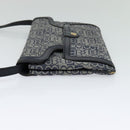 BALENCIAGA BB Shoulder Bag Canvas Navy Gold Auth bs25889-3