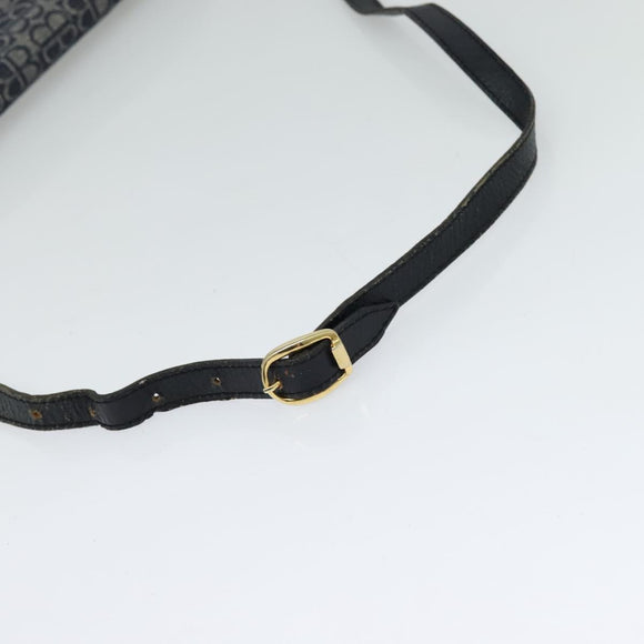 BALENCIAGA BB Shoulder Bag Canvas Navy Gold Auth bs25889