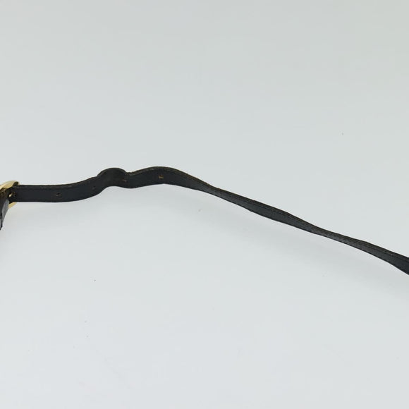 BALENCIAGA BB Shoulder Bag Canvas Navy Gold Auth bs25889