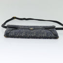 BALENCIAGA BB Shoulder Bag Canvas Navy Gold Auth bs25889-5