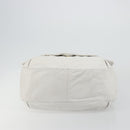 LOEWE Shoulder Bag Leather White Gold Auth bs25892-9