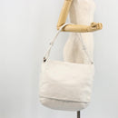 LOEWE Shoulder Bag Leather White Gold Auth bs25892-23