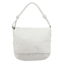 LOEWE Shoulder Bag Leather White Gold Auth bs25892-13
