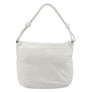 LOEWE Shoulder Bag Leather White Gold Auth bs25892-2