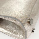 Jimmy Choo Hand Bag Leather 2way Silver Auth bs25894-12