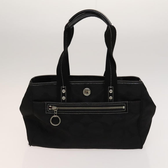 Coach Signature Bag Nylon Canvas 2Set Black Gray Auth bs25898