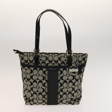 Coach Signature Bag Nylon Canvas 2Set Black Gray Auth bs25898 - 0