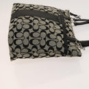Coach Signature Bag Nylon Canvas 2Set Black Gray Auth bs25898-4