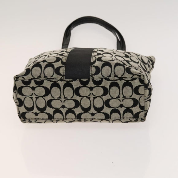 Coach Signature Bag Nylon Canvas 2Set Black Gray Auth bs25898