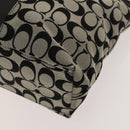 Coach Signature Bag Nylon Canvas 2Set Black Gray Auth bs25898-8