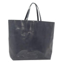 PRADA Hand Bag Enamel Navy Silver Auth bs25904-1
