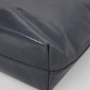 PRADA Hand Bag Enamel Navy Silver Auth bs25904-15