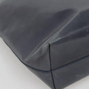 PRADA Hand Bag Enamel Navy Silver Auth bs25904-16