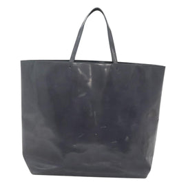 PRADA Hand Bag Enamel Navy Silver Auth bs25904 - 0