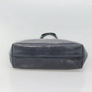 PRADA Hand Bag Enamel Navy Silver Auth bs25904-5