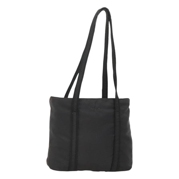 PRADA Shoulder Bag Nylon Black Silver Auth bs25905